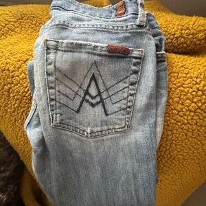 7 For All Mankind Light Blue Boot Cut Jeans